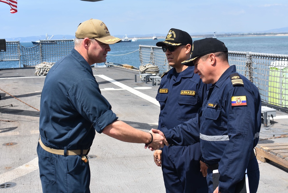 USS Billings Holds Tour for Ecuadorian Coast Guard