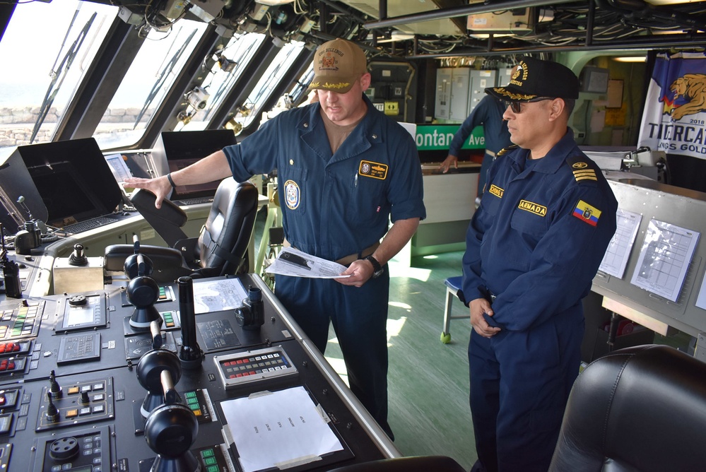 USS Billings Holds Tour for Ecuadorian Coast Guard