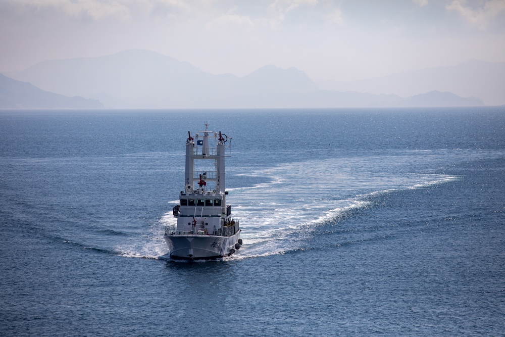 Japan Coast Guard ship docks at MCAS Iwakuni Harbor