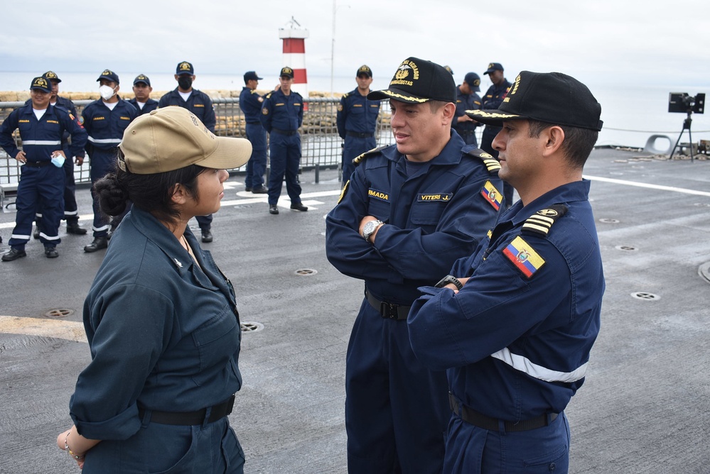USS Billings Sailors Tour Ecuadorian Navy Ship
