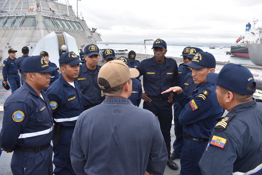 USS Billings Sailors Tour Ecuadorian Navy Ship