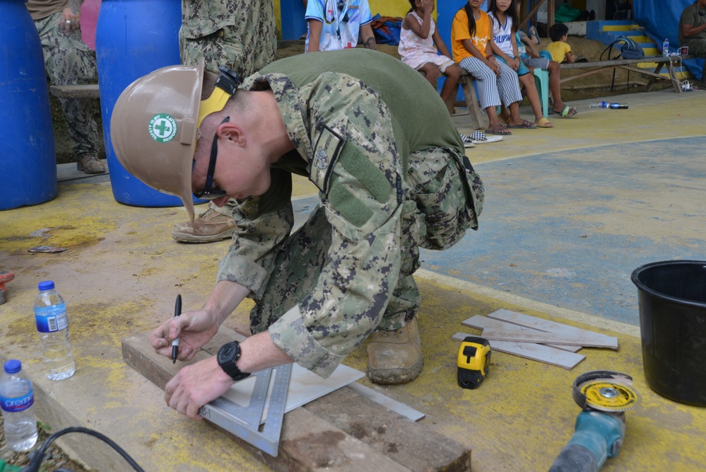 Amphibious Construction Battalion One conducts renovation project during Pacific Partnership 2022