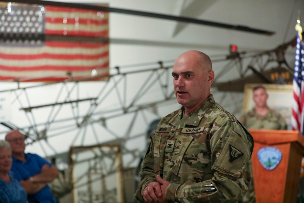 U.S. Army National Guard Lt. Col. Matthew Brown is promoted to Colonel