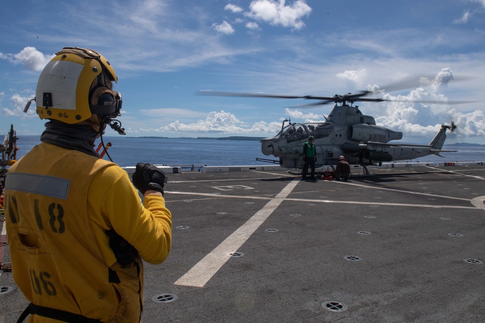 Helicopter Operations aboard USS New Orleans August 13, 2022