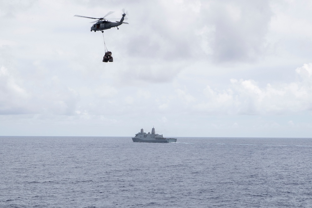 USS Tripoli Vertical Replenishment