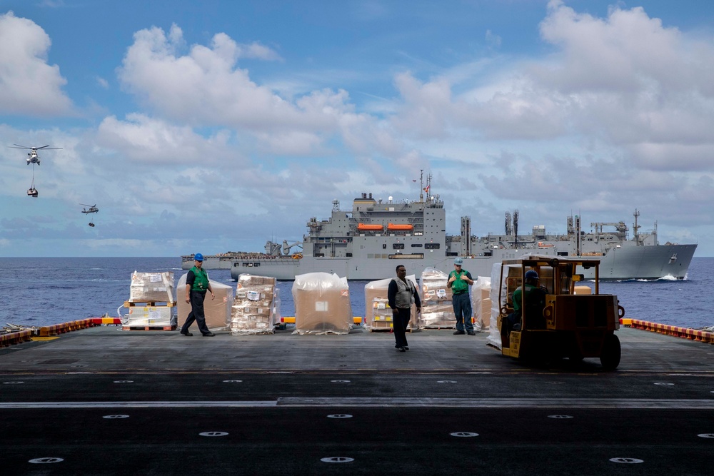 USS Tripoli Replenishment-At-Sea