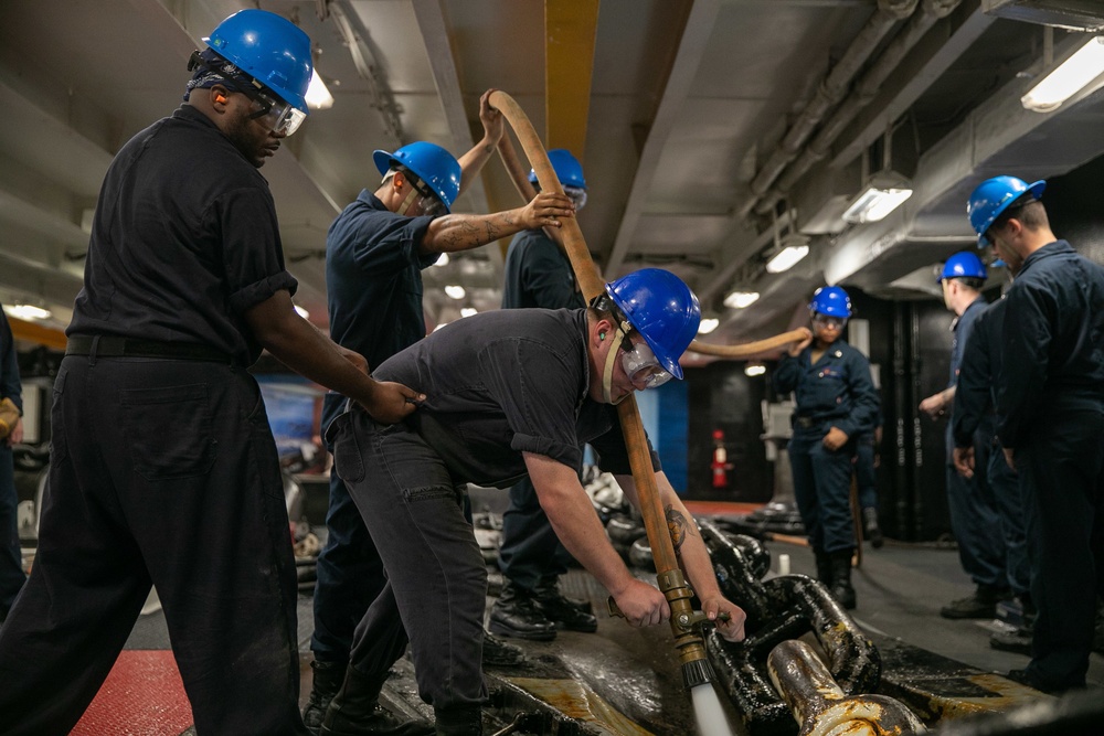USS George H.W. Bush Completes Anchoring Evolution