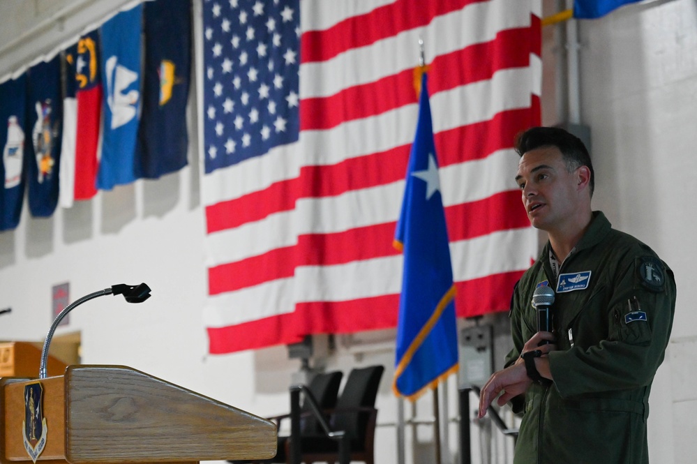 Lt. Col. Sebero, 58th FS briefs Madison Guard leadership