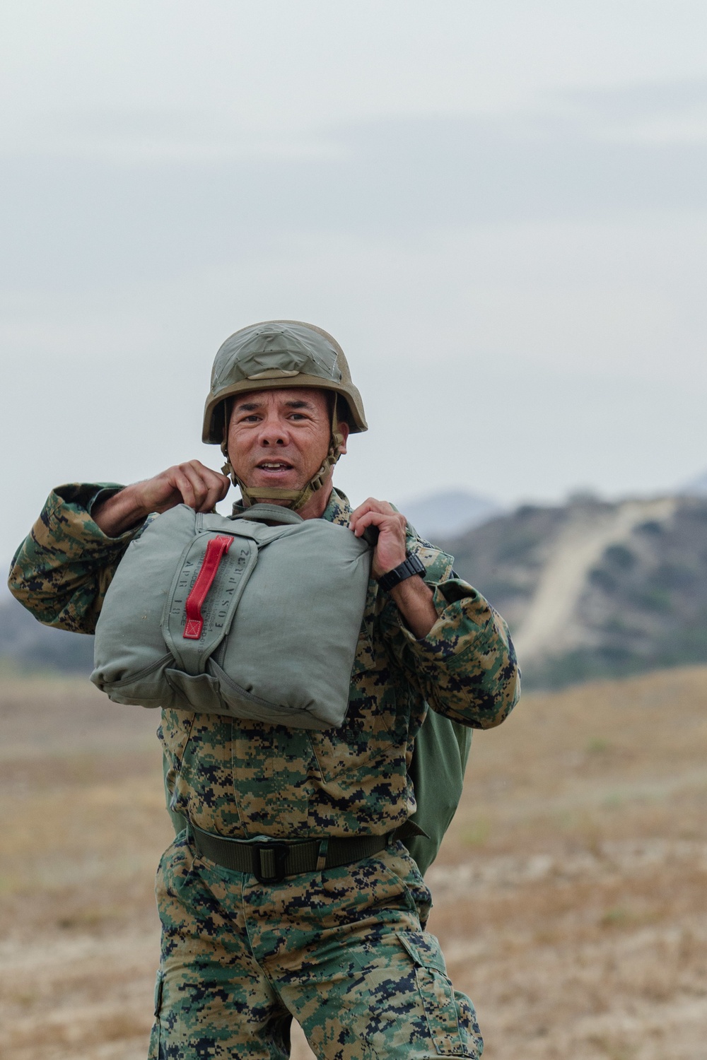 3rd ANGLICO parachute from a KC-130J Hercules on Camp Pendleton