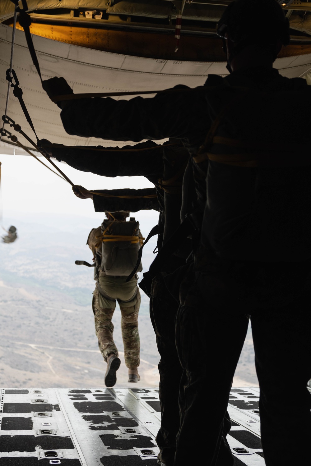 3rd ANGLICO parachute from KC-1230J Hercules on Camp Pendleton