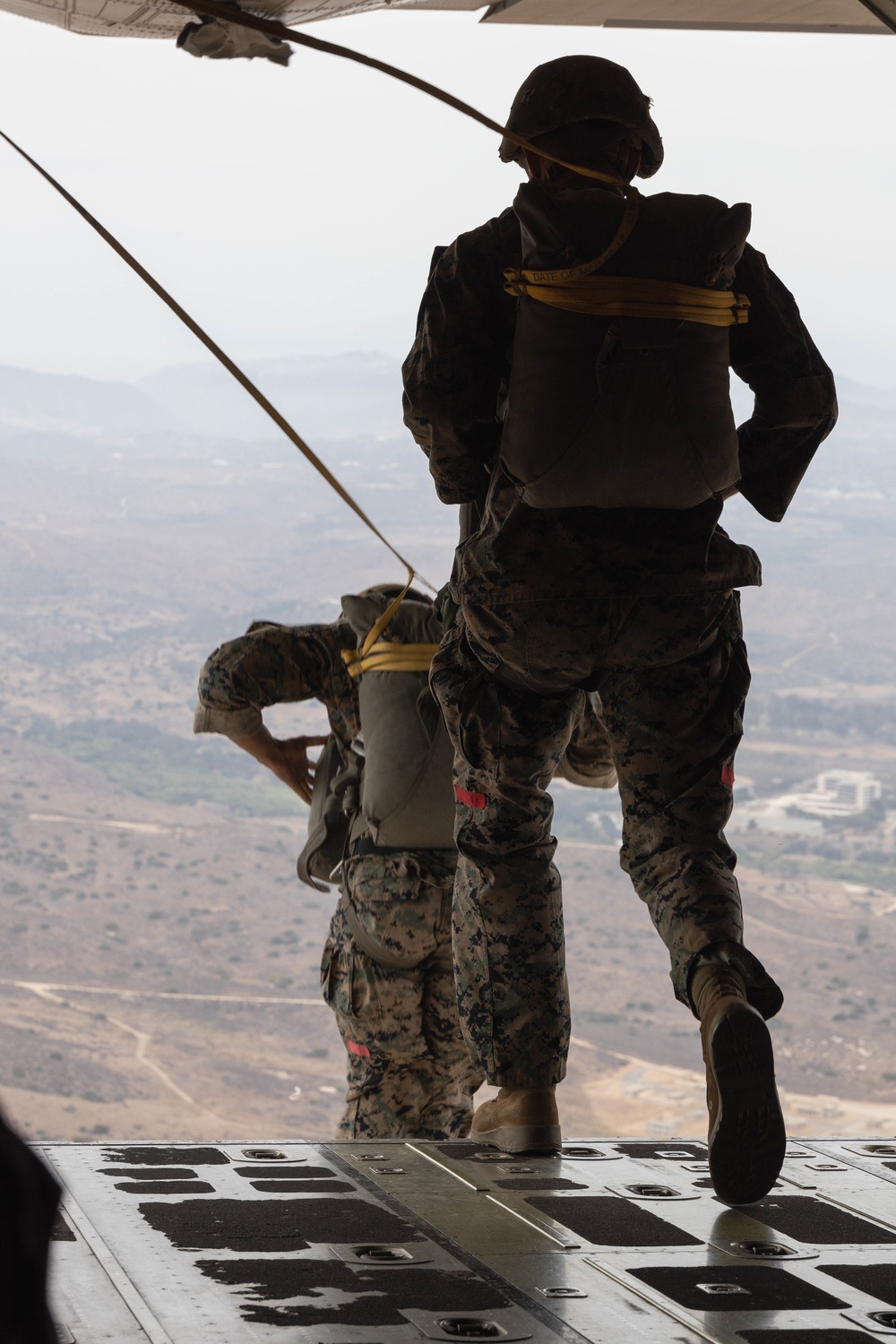 3rd ANGLICO parachute from KC-1230J Hercules on Camp Pendleton