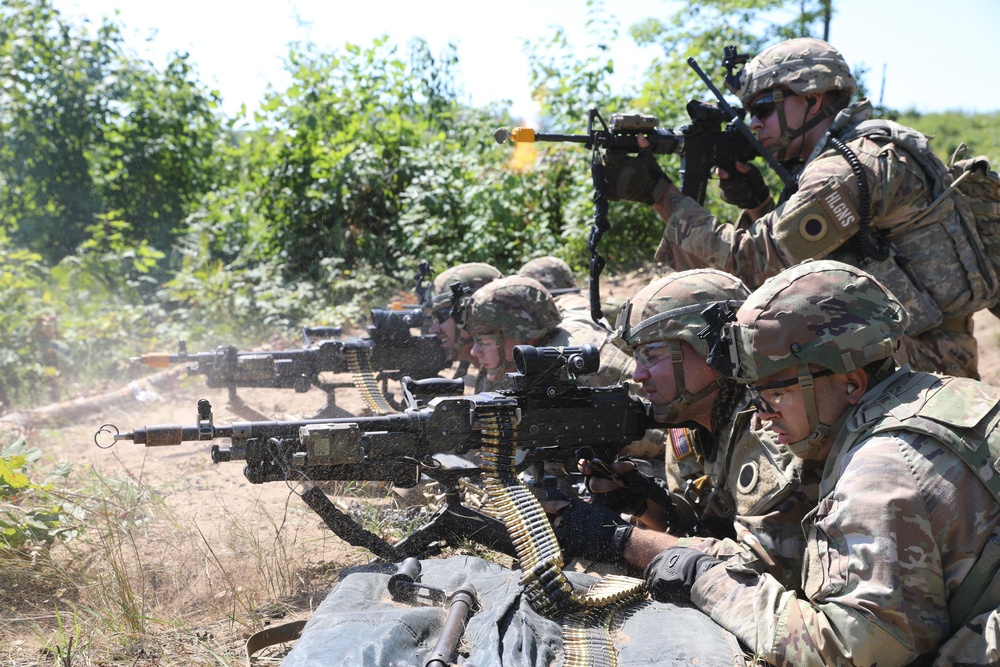 Ohio National Guard Soldiers Conduct Support-By-Fire Exercise During Annual Training