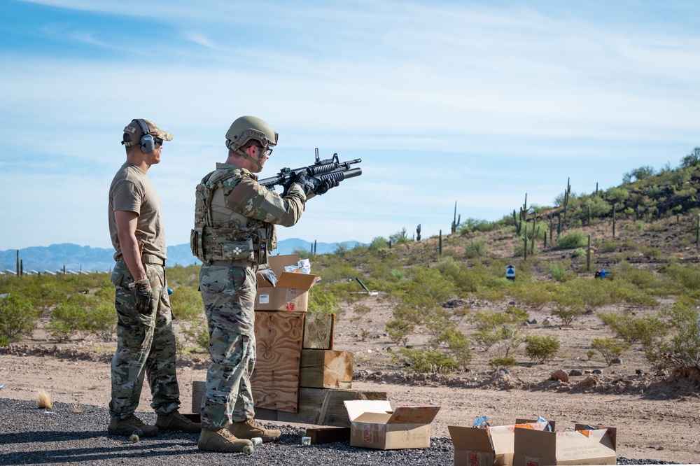 944th FW Security forces conduct heavy weapons qualifications in Arizona heat