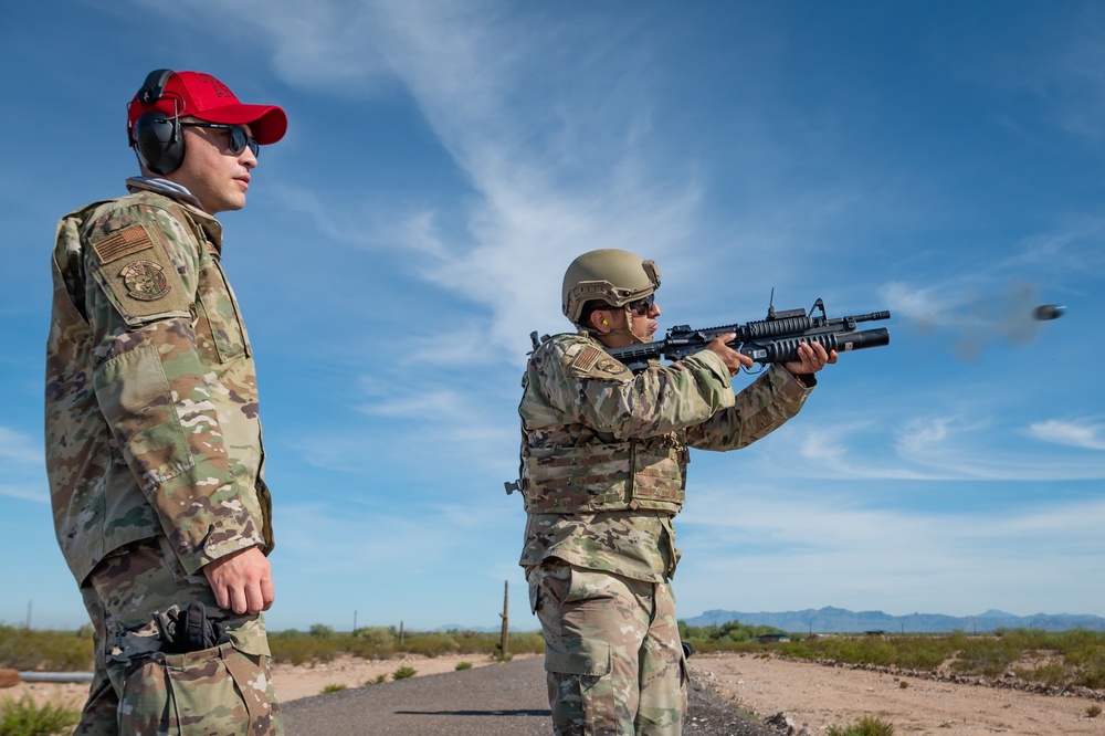 944th FW Security forces conduct heavy weapons qualifications in Arizona heat