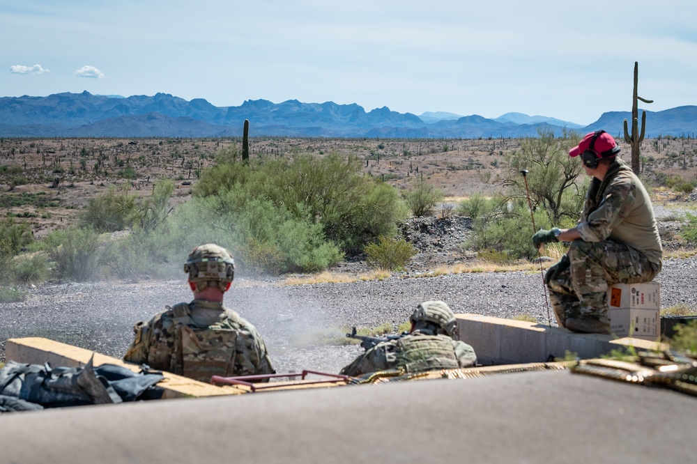 944th FW Security forces conduct heavy weapons qualifications in Arizona heat