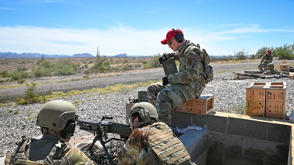 944th FW Security forces conduct heavy weapons qualifications in Arizona heat