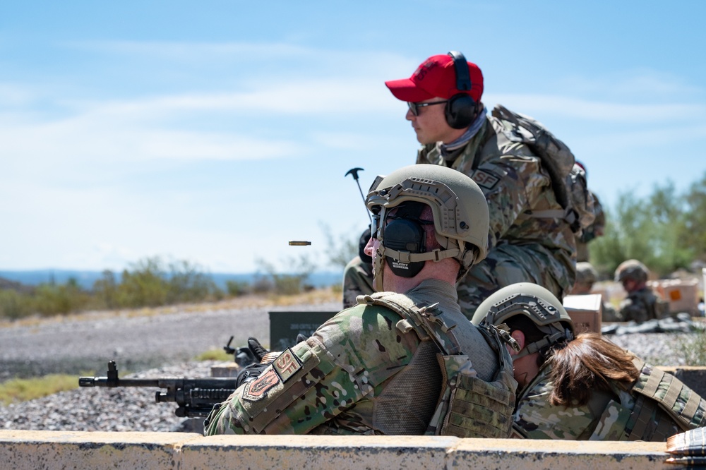 944th FW Security forces conduct heavy weapons qualifications in Arizona heat