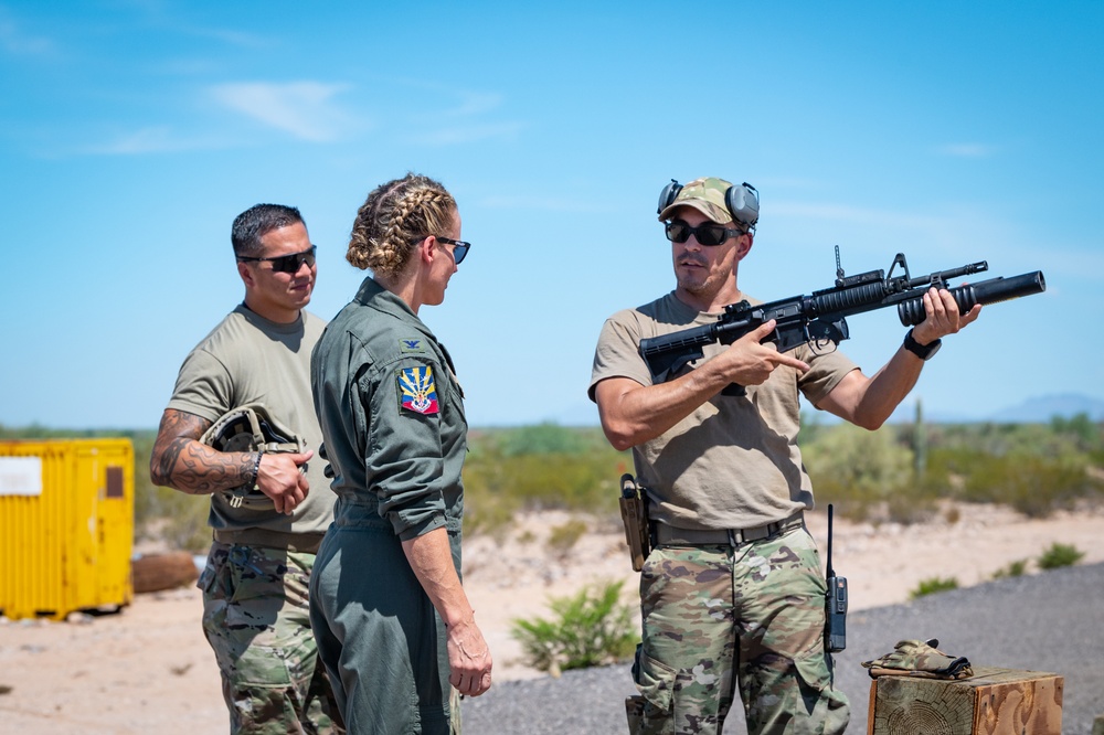 944th FW Security forces conduct heavy weapons qualifications in Arizona heat