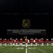 Marines with “The Commandant’s Own,” U.S. Marine Drum and Bugle Corps, showcased their talents in front of thousands of enthusiastic fans at Lucas Oil Stadium
