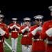 Marines with “The Commandant’s Own,” U.S. Marine Drum and Bugle Corps, showcased their talents in front of thousands of enthusiastic fans at Lucas Oil Stadium