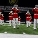 Marines with “The Commandant’s Own,” U.S. Marine Drum and Bugle Corps, showcased their talents in front of thousands of enthusiastic fans at Lucas Oil Stadium
