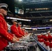 Marines with “The Commandant’s Own,” U.S. Marine Drum and Bugle Corps, showcased their talents in front of thousands of enthusiastic fans at Lucas Oil Stadium