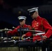Marines with “The Commandant’s Own,” U.S. Marine Drum and Bugle Corps, showcased their talents in front of thousands of enthusiastic fans at Lucas Oil Stadium
