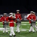 Marines with “The Commandant’s Own,” U.S. Marine Drum and Bugle Corps, showcased their talents in front of thousands of enthusiastic fans at Lucas Oil Stadium