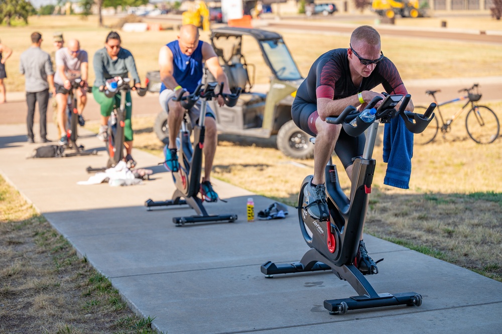 Malmstrom FSS Hosts Super Sprint Triathlon