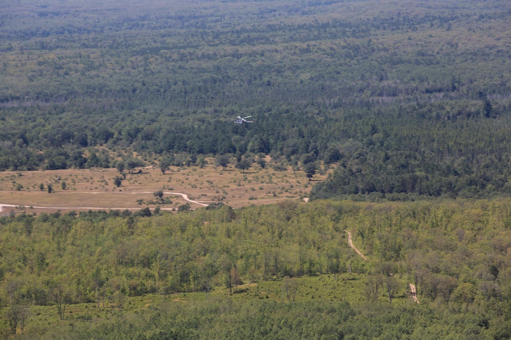 Marines with Marine Light Attack Helicopter Squadron (HMLA) 167 support exercise Northern Strike 22-2