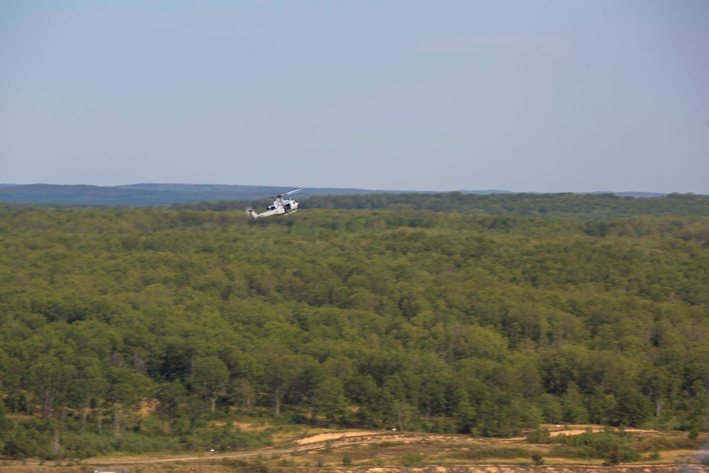 Marines with Marine Light Attack Helicopter Squadron (HMLA) 167 support exercise Northern Strike 22-2