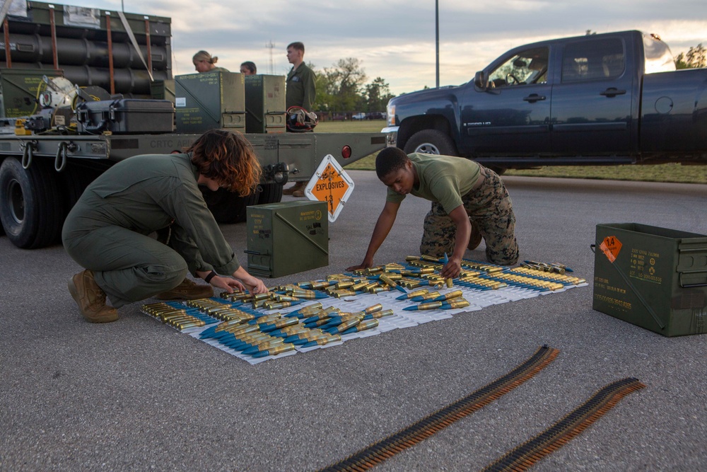 Marines with Marine Light Attack Helicopter Squadron (HMLA) 167 support exercise Northern Strike 22-2