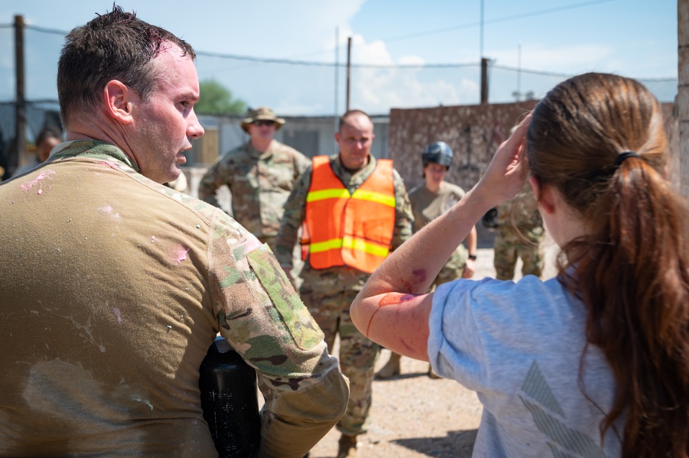 Reserve Citizen Airmen of 944th FW Security Forces conduct life-saving training