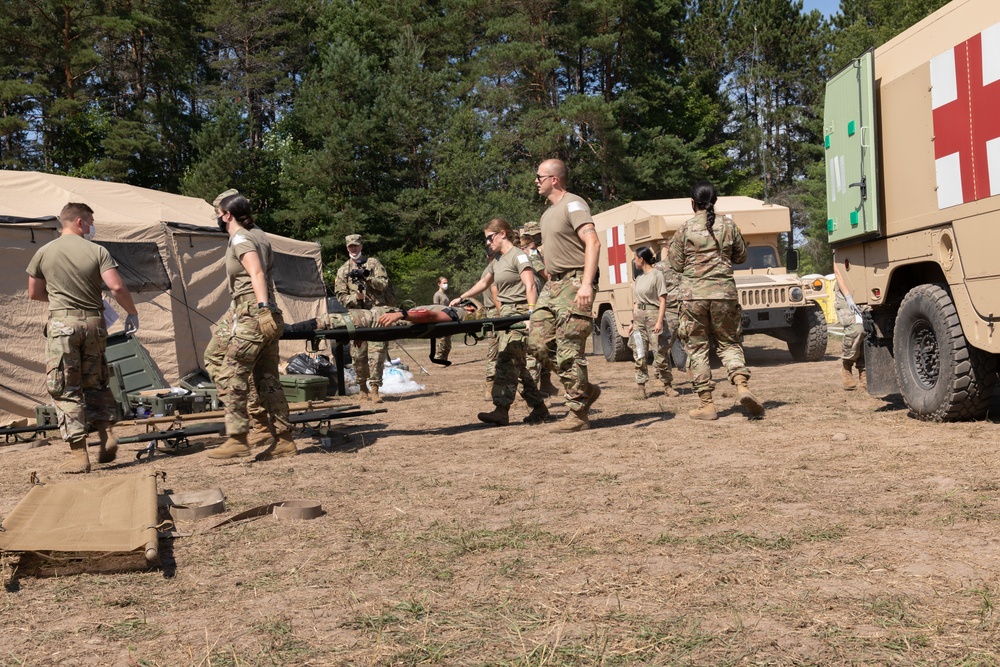 1171 Medical Company Area Support conduct Mass Casualty Training during Northern Strike