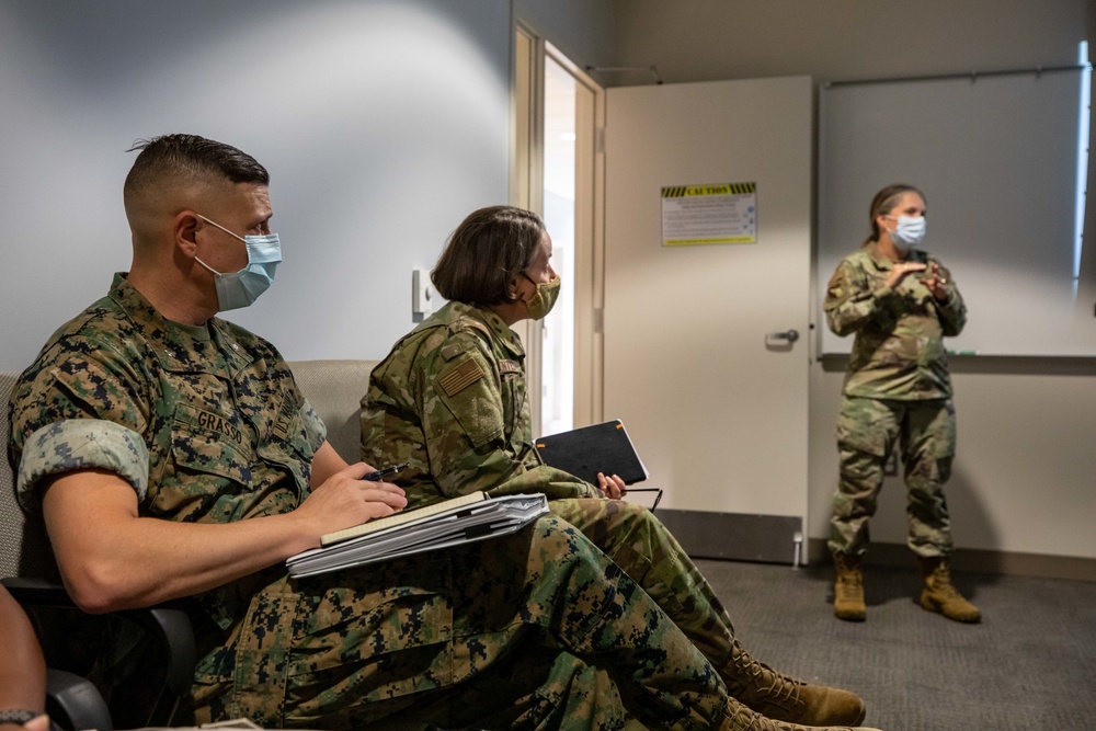 JTF-CS Commander Meets with Air Force Radiation Assessment Team on Wright-Patterson AFB