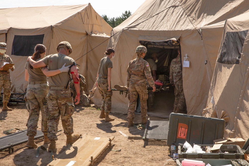 Combat Logistics Regiment 45 Teach a Search and Recovery Exercise to the 1st Battalion, 125th Infantry Regiment