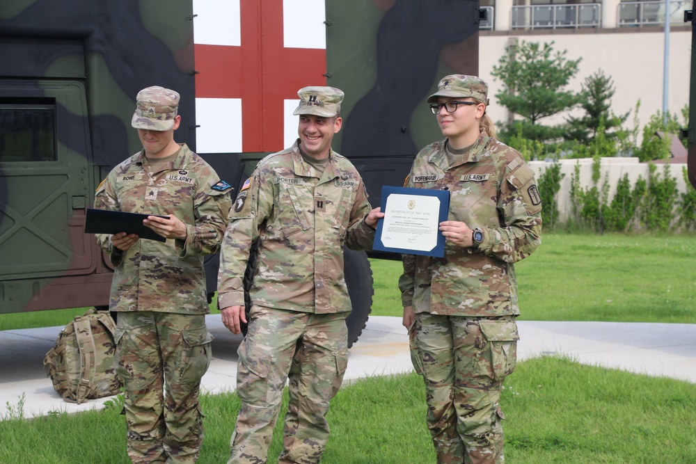 Spc. Jasmine Poffenbarger receives COA