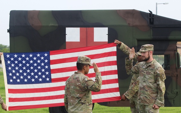 Spc. Lynwood Mims Re-enlistment