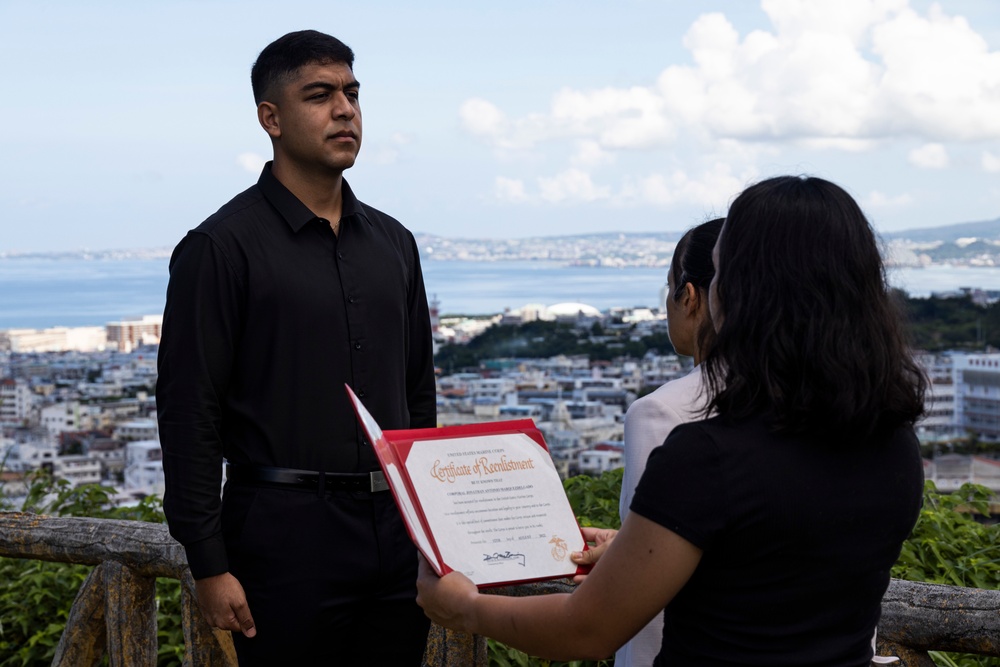 Marine reenlists under the Commandant’s Retention Program