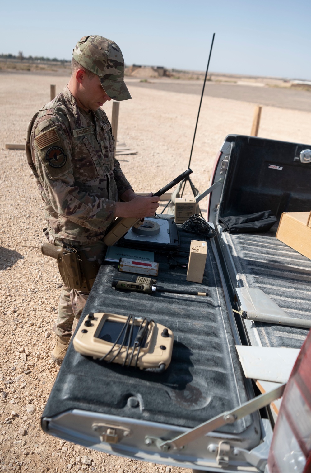 332d Expeditionary Security Forces Squadron flies UAVs at an undisclosed location