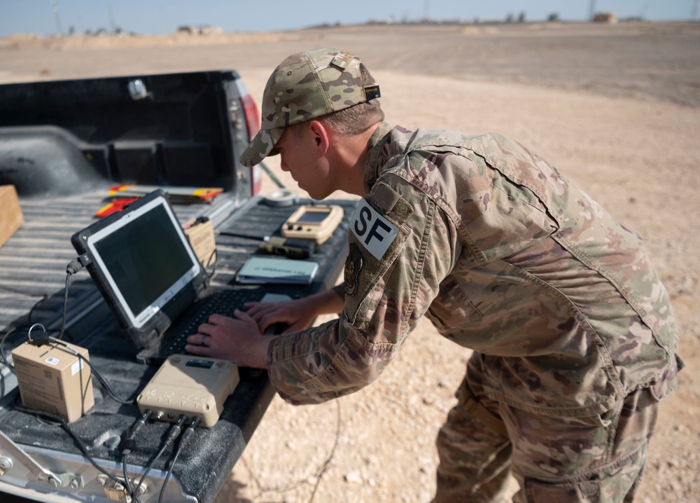 332d Expeditionary Security forces Squadron flies UAVs at an undisclosed location