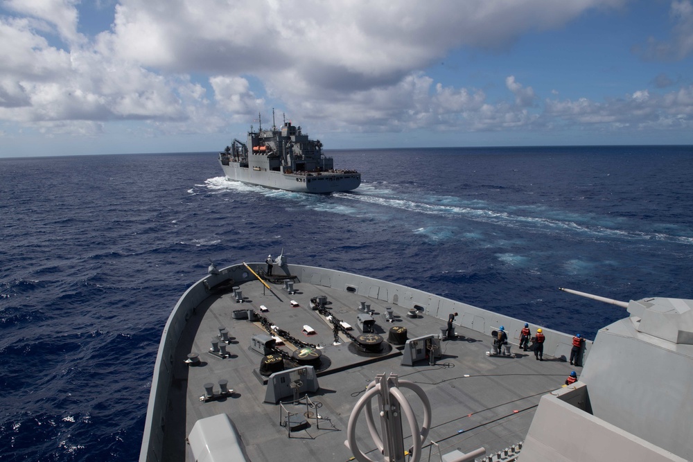Replenishment-at-Sea aboard USS New Orleans August 15, 2022