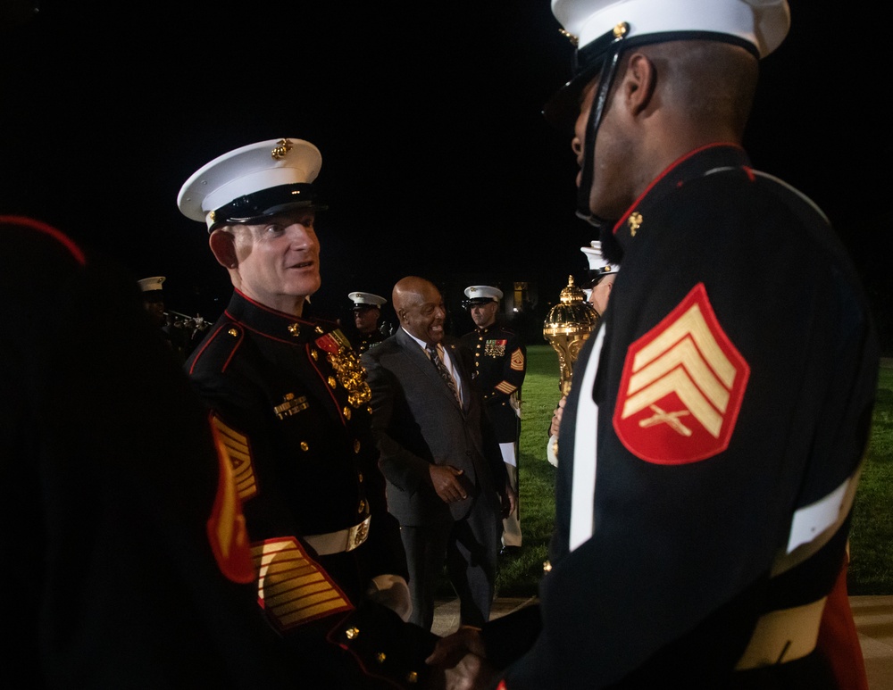 Marine Barracks Washington performs a wonderful evening parade.