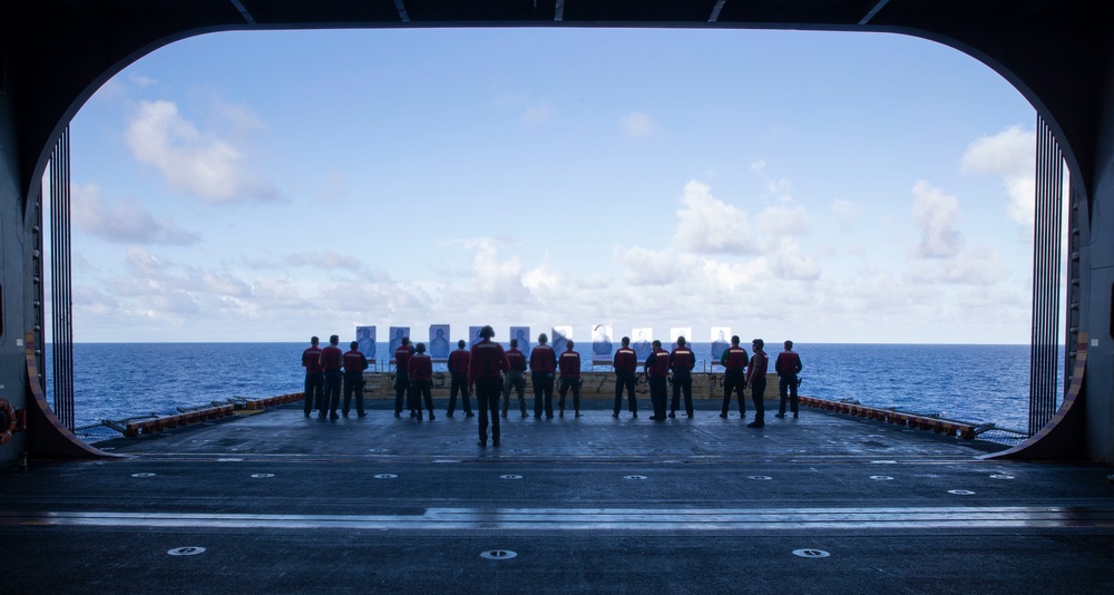 USS Tripoli Gun Shoot