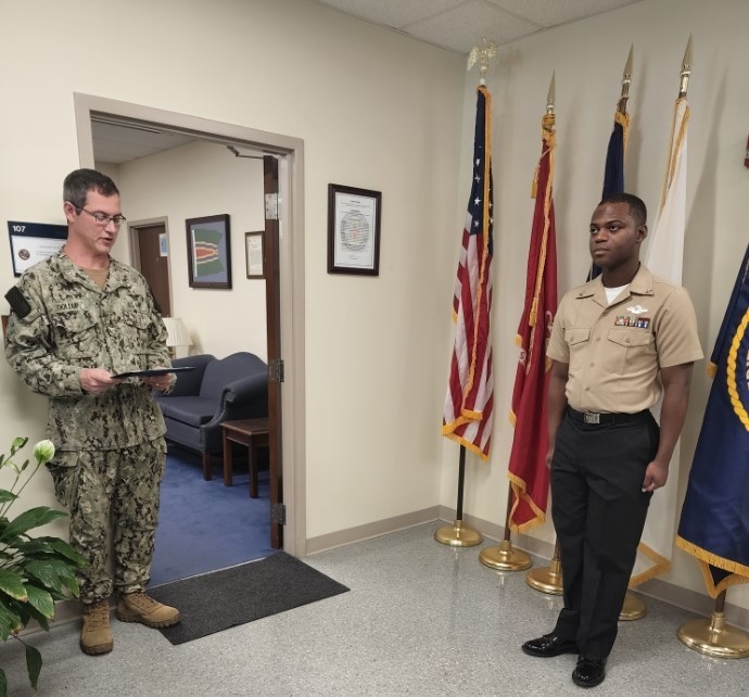 Last Year’s Sailor of the Year Promoted to Petty Officer First Class This Year