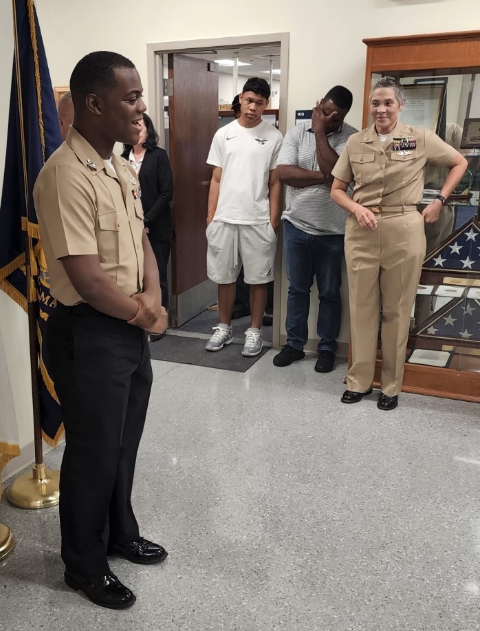 Last Year’s Sailor of the Year Promoted to Petty Officer First Class This Year