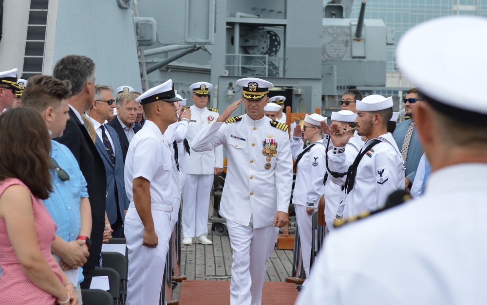 Battleship Sailor retirement ceremony