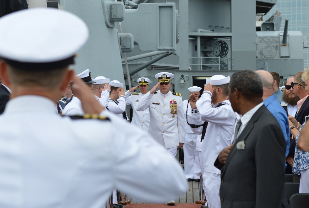 Battleship Sailor retirement ceremony