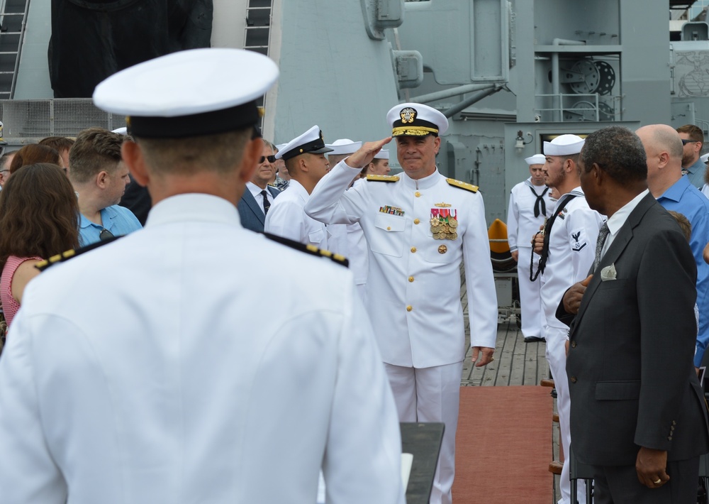 Battleship Sailor retirement ceremony