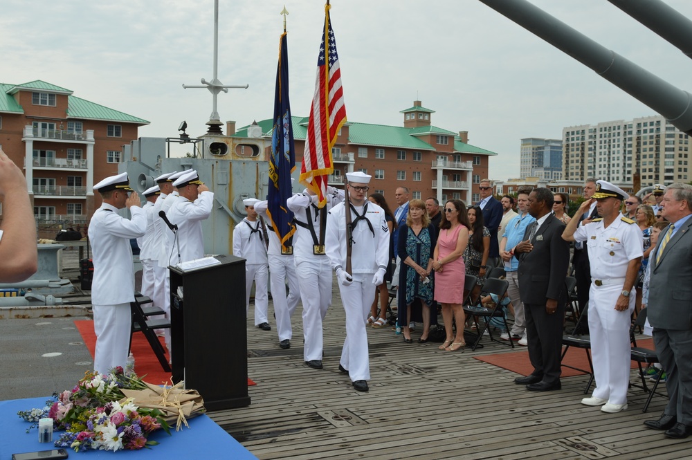 Battleship Sailor retirement ceremony